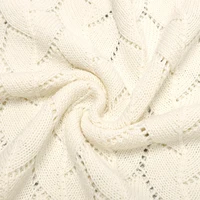 Anti-pilling Hollowed Newborn Baby Boys & Girls Late Spring To Autumn Blankets Breathable Knitted Cotton Infant Swaddle Wraps 2