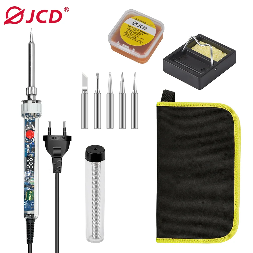 90W Electric Soldering Iron P907 Transparent shell LCD Digital Display Adjustable Temperature 220V/110V Welding Tools soldering iron electric soldering iron
