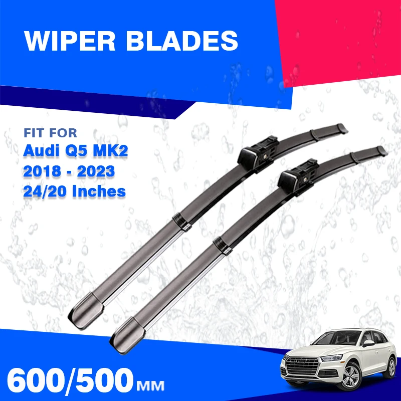 Spazzole Tergicristallo Anteriori Per Audi Q5 Sq5 2018 - 2023 S Line Hybrid Sportback Parabrezza Parabrezza Spazzole Per Finestre Accessori 24 "+ 20"