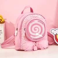 Girls' backpack leisure travel candy design LED light fashionable and cute children's backpack suitable for girls as gifts 1