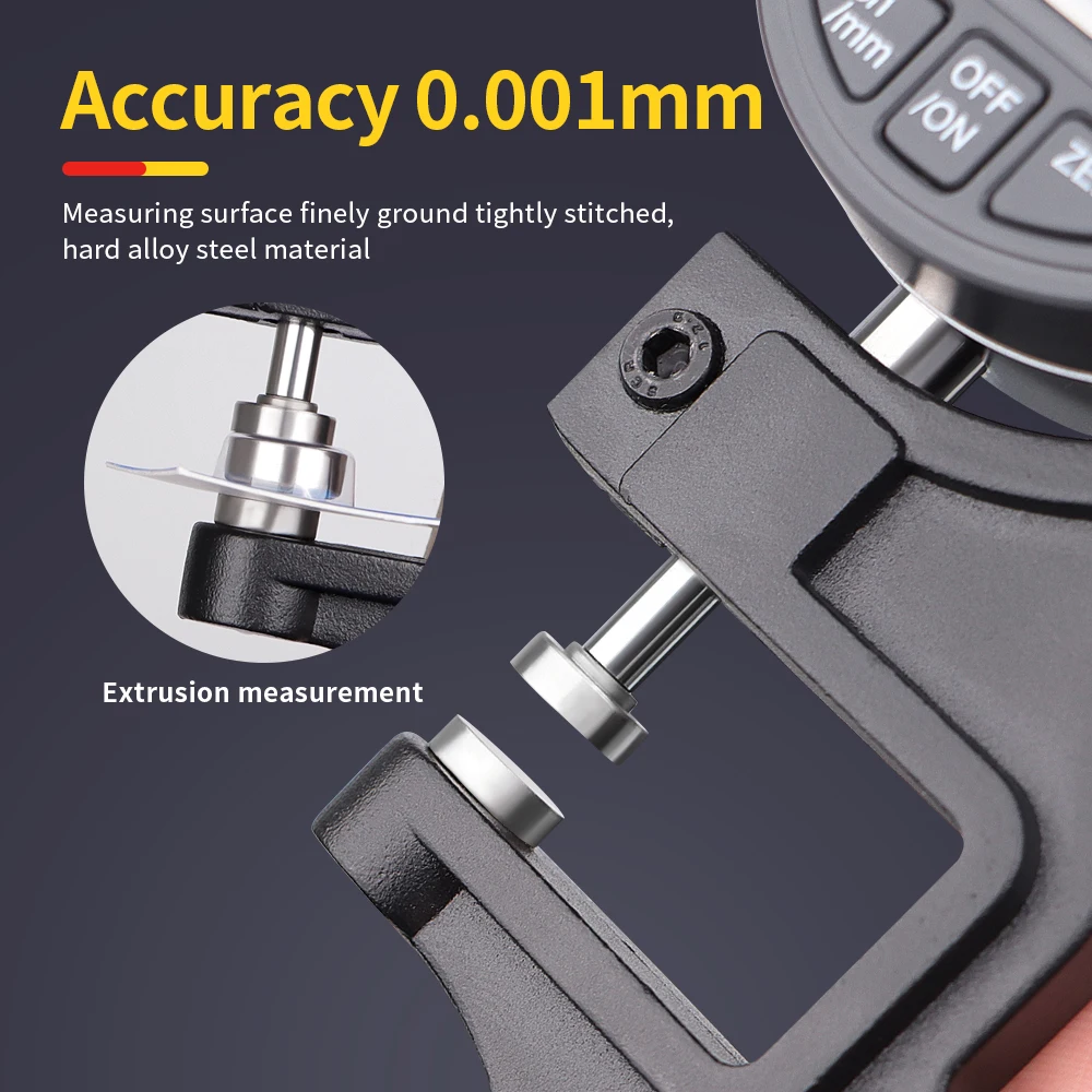 Digital Micrometer Thickness Gauge thickness gauge Width Measuring Tool Electronic Thickness Meter Measure Of Paper Cloth Metal 0.01mm
