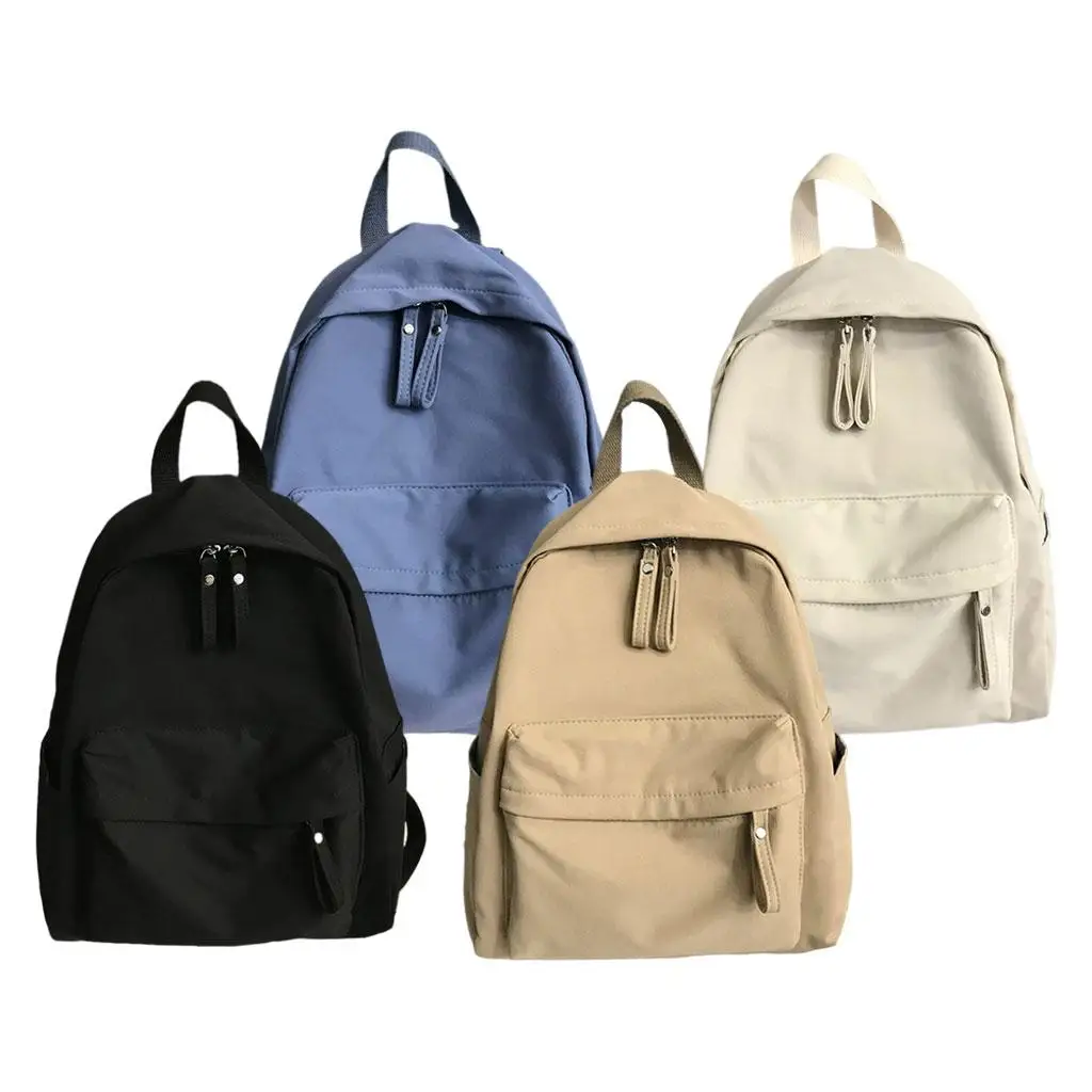 Backpack with Zipper Durable Storage Space Bucket Type School Business