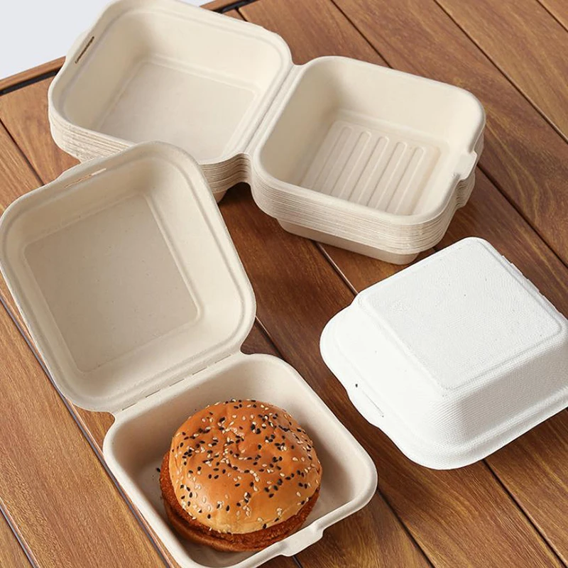 【Nice】10pcs Disposable Bento Food Containers Baking Dessert Cake Bowl Packaging Burger Snack Boxes Microwavable Home Lunchbox - 4
