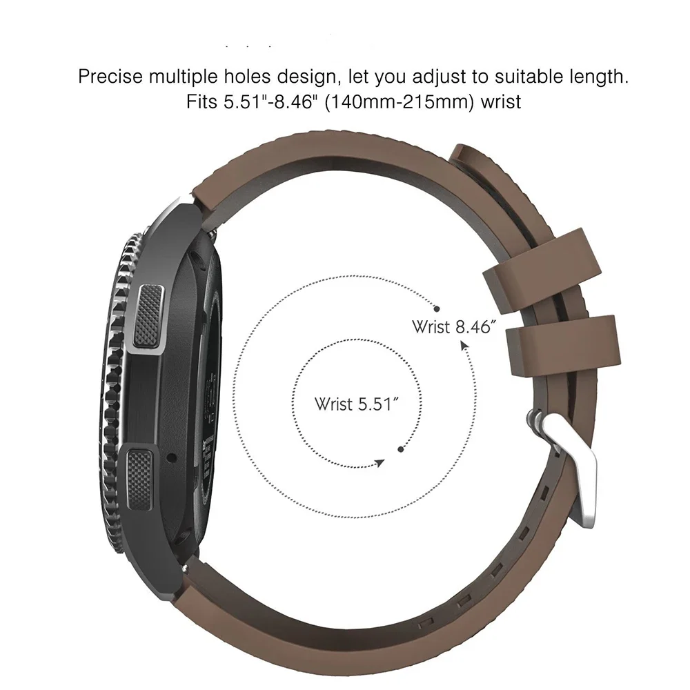 22mm Sport Silicone Strap – Soft & Durable Watchband Replacement