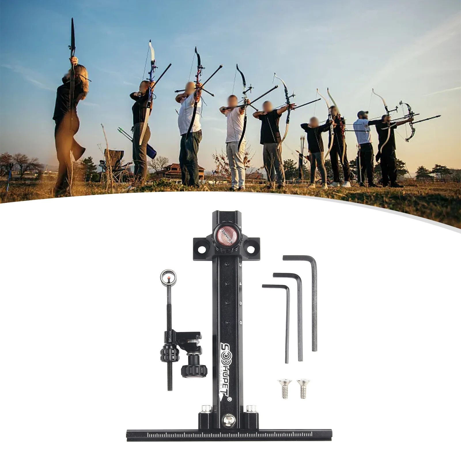 

Recurve Bow Sight Recurve T-type Aiming Bow And Arrow Aluminum Alloy Metal Sight Competitive High Quality 2023 New