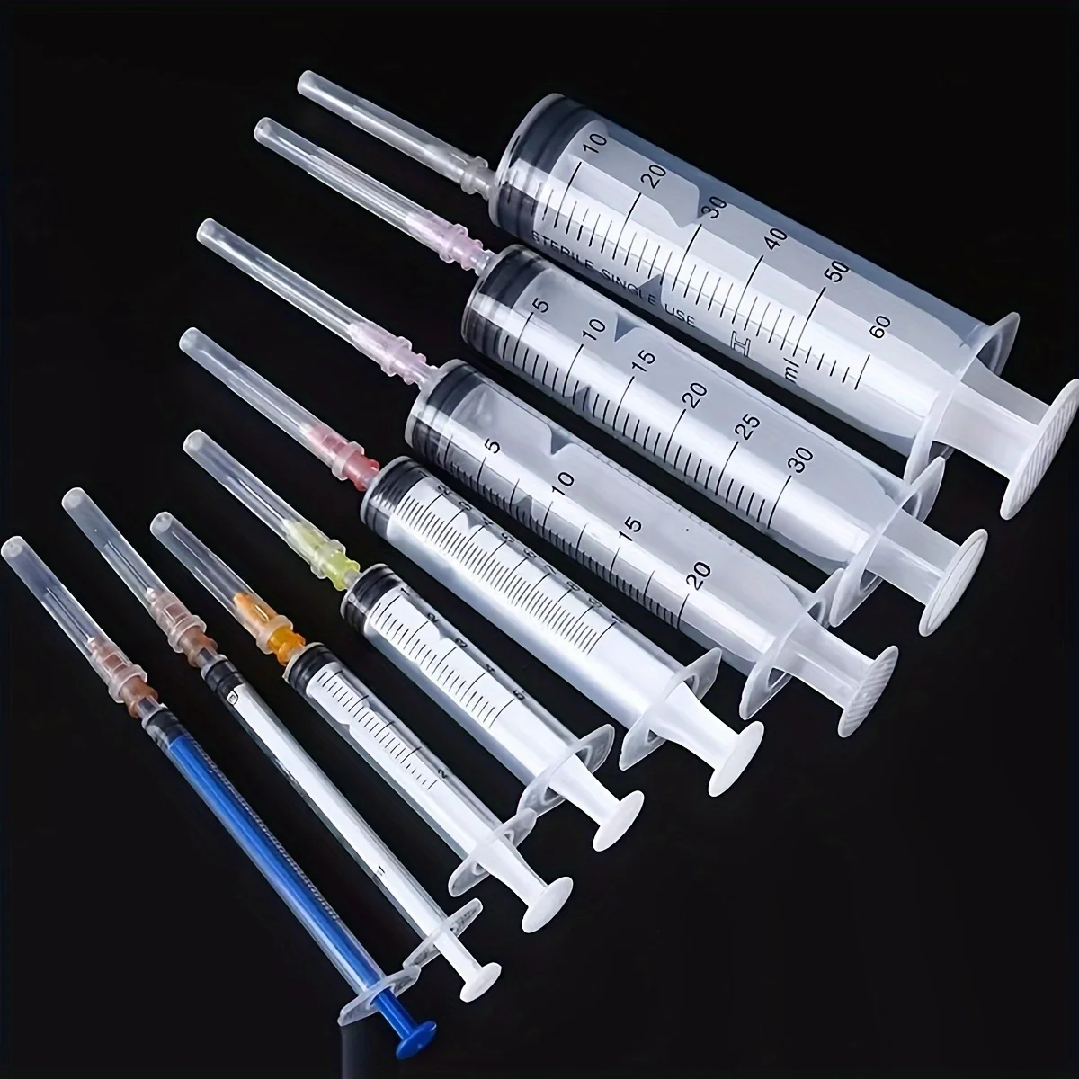 Disposable Veterinary Syringes Silicone Syringes Industrial Plug with Needles Individually Wrapped 6/3pcs