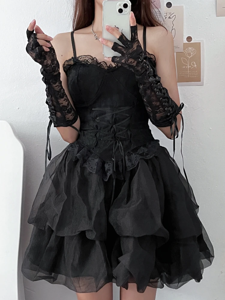 Halloween Cosplay Costumes Women Sexy Mesh Fairy A-Skirt V