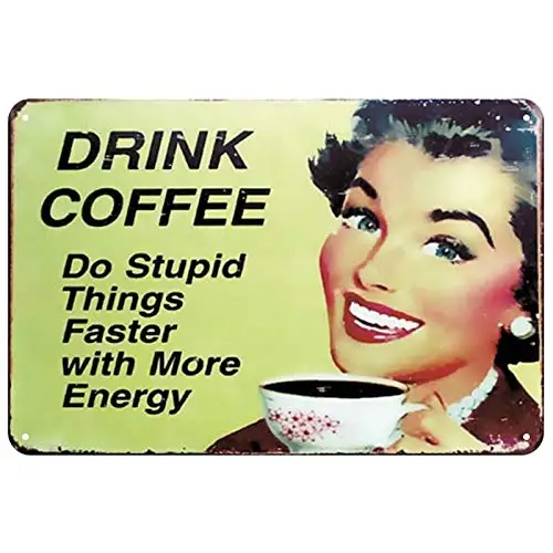 

Coffee Metal Sign Bar Pub Vintage Retro Cafe Art Tin Sign 8x12 Inch aasd-59