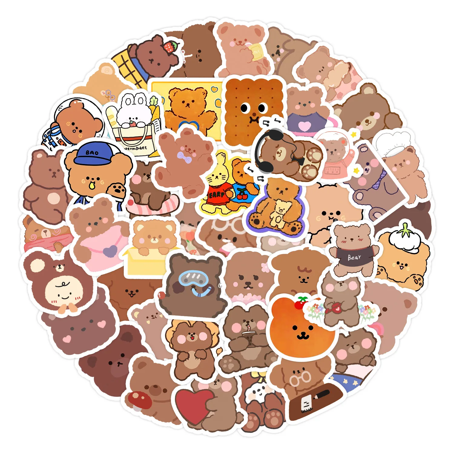 

Cute Bear Stickers DIY Luggage Guitar Laptop Toy Sticker Decals for Kids