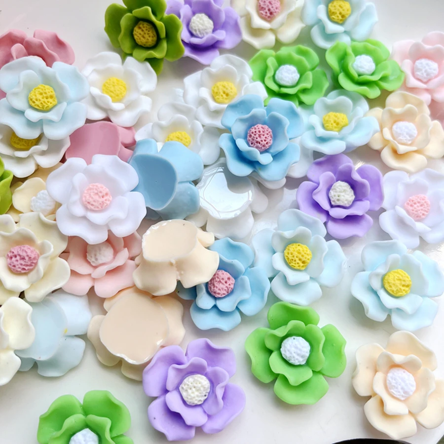 25mmResinroseFlatBackFlowers8scrapbookweddingdecorationsDecal