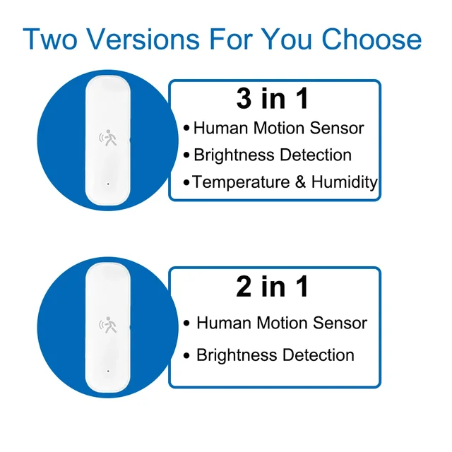 Smart ZigBee Pir Motion Sensor Radar Temperature Humidity Security Sensor Works with Home Assistant for Burglar Alarm 2