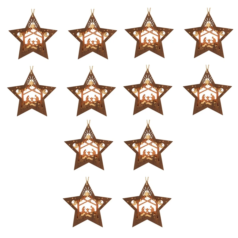 

Рождественские деревянные подвесные украшения в виде рождественской елки