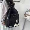 Y2K Girls Star Pattern Laptop Backpack Teen Student Large Capacity School Bookbag Corduroy Rucksack Double Strap Shoulder Bag 1