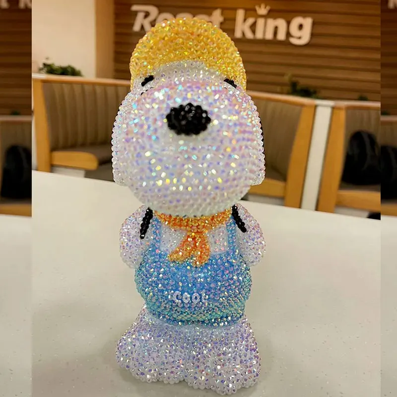 Full Diamond Cute Puppy Piggy Bank Large Change Box Anti-fall Cartoon Decoration Creative Cash Box Children's Toys Holiday Gift 3