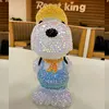 Full Diamond Cute Puppy Piggy Bank Large Change Box Anti-fall Cartoon Decoration Creative Cash Box Children's Toys Holiday Gift 3