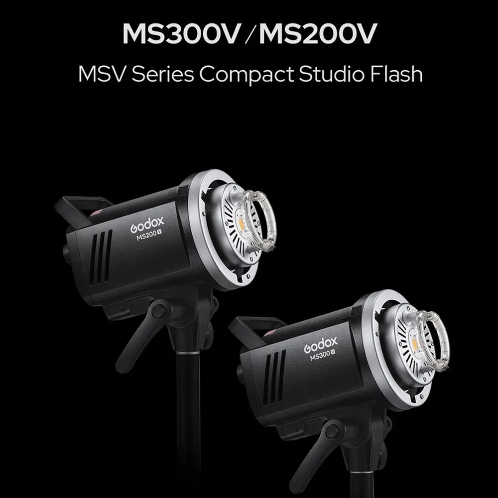 Godox MS300V 300Ws / MS200V 200Ws LED 모델링 램프 스튜디오 플래시 라이트 컴팩트 2.4G 무선 사진 스트로브 보웬스 포토 조명