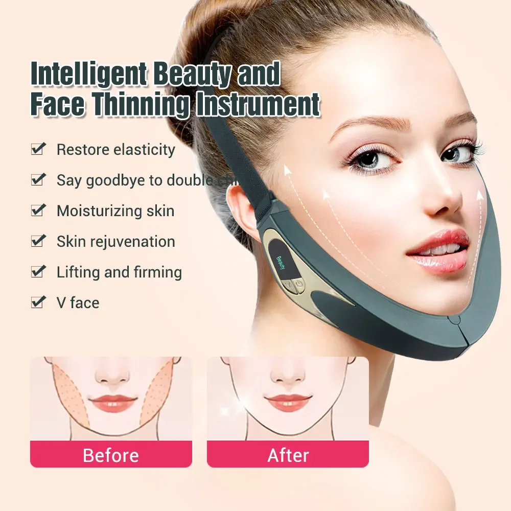 V face face machine electric v-lift belt face massage thin face lift tighten beauty container double chin shrinking device