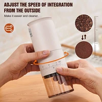 New 1500mAh Electric Coffee Grinder Externally Adjustable Type-C Charging Coffee Burr Grinder Bean Grinding Machine Coffee Maker 2