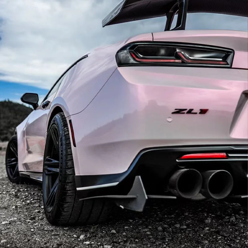 쉐보레 카마로 6세대 2015-2025 리어 범퍼 디퓨저 립 에어핀 카나드 블랙 5mm 두께 자동차 외부 개조 바디 키트