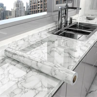 40cm Marble Kitchen Oil-Proof Film Stove Waterproof Self-Adhesive Wallpaper Countertop Cabinet Renovation Tile Wall Stickers 1