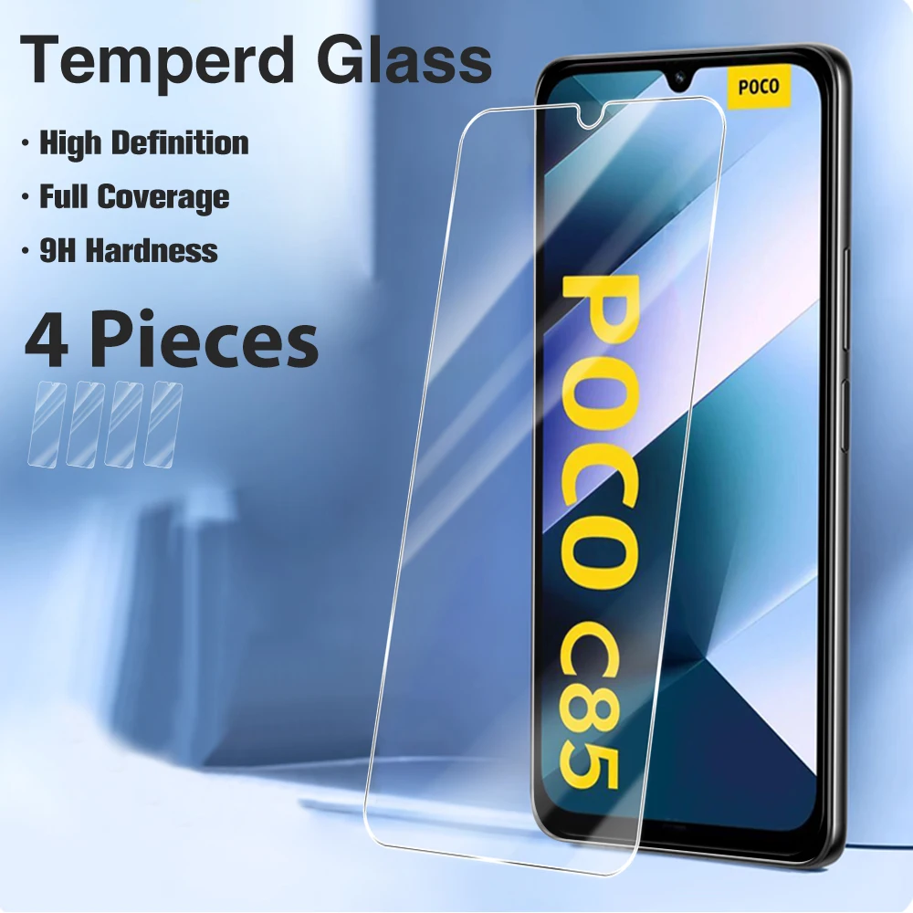4-Pack Tempered Glass Screen Protector - Edge-to-Edge Protective Film Cover