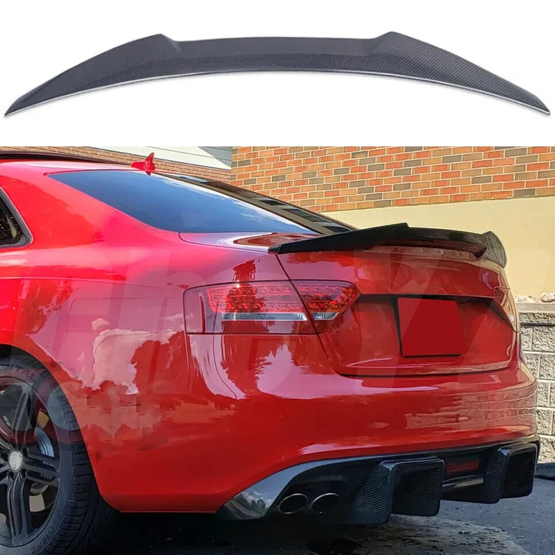 

Car Spoiler For Audi A5 B8 B8.5 2-4Door Sportback/Coupe M4 Style Real Carbon Fiber Material Rear Spoiler Trunk Wing 2009-2016