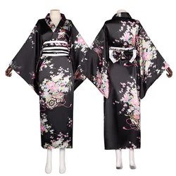 Women's Elegant Kimono - Style Summer Dress - S (Black)