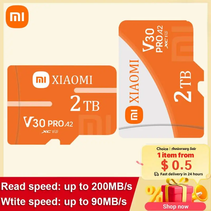 Xiaomi Scheda Sd Originale 2Tb 128Gb 256Gb 512Gb Scheda Di Memoria Sd Scheda Video Ad Alta Velocità Class10 A2 Scheda Di Memoria Per Telefono