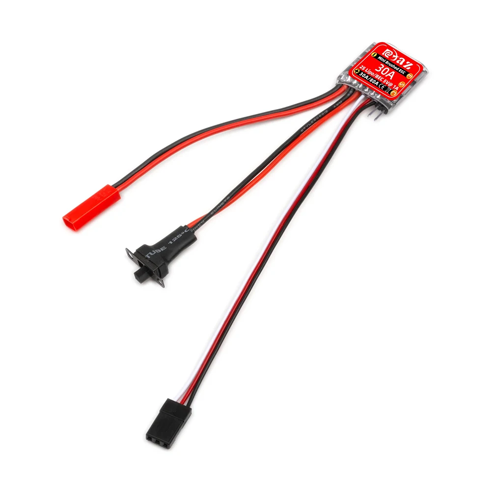 9IMOD RC Brushed ESC 30A Bidirektional mit Drag Brake Schalter MINI Geschwindigkeitsregler für 1/18 1/24 1/32 RC Auto Boot 030 050 180 – Detail 11