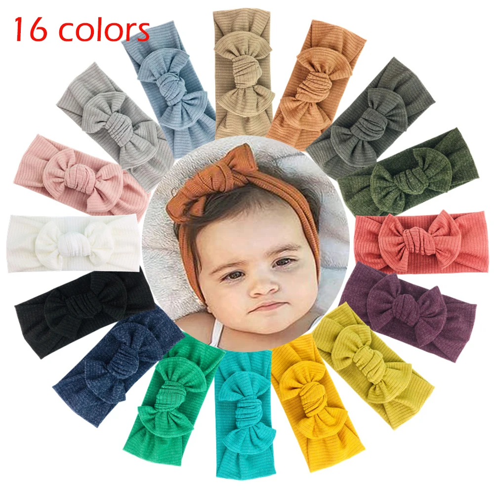 atacado-30-pcs-lote-solido-trico-elastico-bandana-bebe-menina-recem-nascido-hairband-moda-headwear-grandes-arcos-criancas-acessorios-de-cabelo