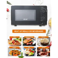 0.6 Cubic Foot Microwave with 6 Power Levels, 700W Countertop Microwave with 30 Minute Timer and Mechanical Dial Controls, Black 2