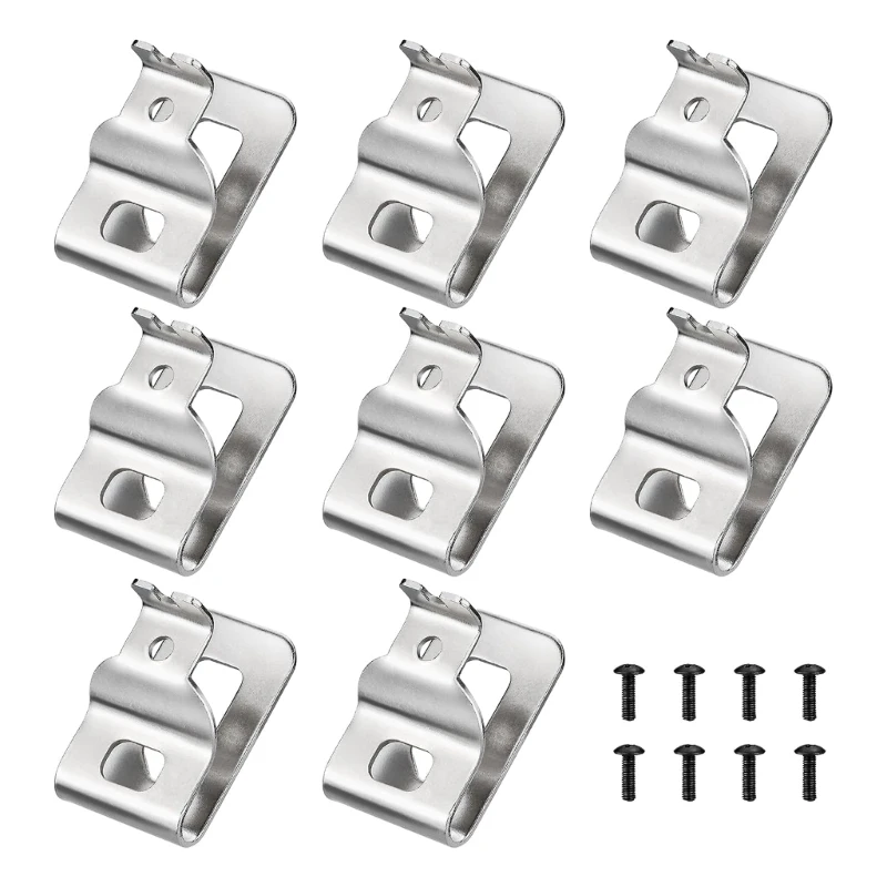 

8set Sturdy Stainless Steel Belt Clip for N268241 DCD980,DCD985 DCD980L2 DCD985L2,DCD771C2,Tools Hook Tool Accessories DropShip