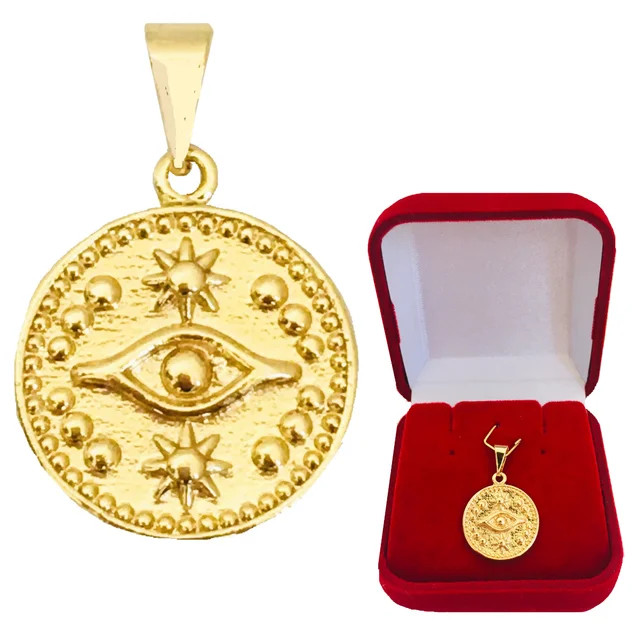 Amuleto Dourado do Olho Guardião