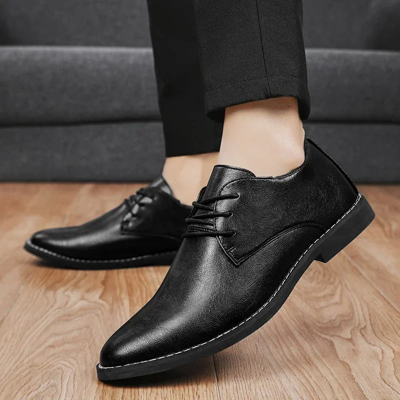White Wedding Oxfords Men Dress Shoes Slip on Big Size 45 46 Driving Shoes Formal Dress Loafers Moccasins Men