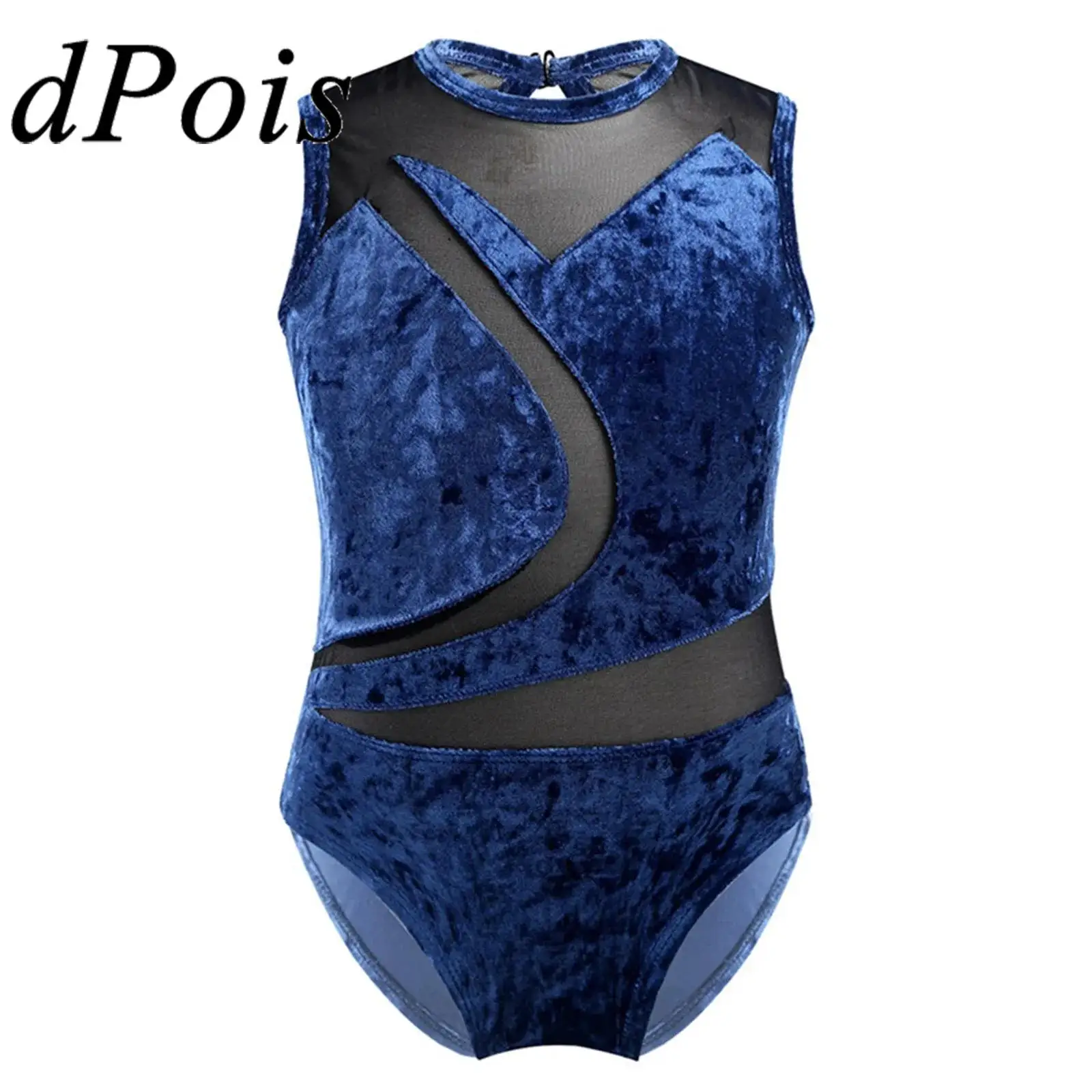 

Children Sleeveless Gymnastics Leotard Dancewear Teens Cutout Back Gymnastics Bodysuit for Girls Kids Figure Skating Jumpsuit