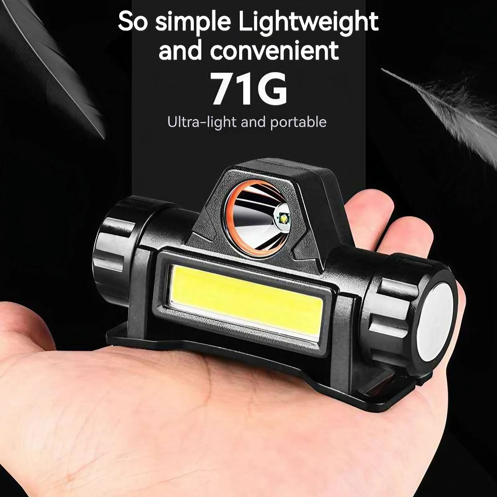 Magnetic Work Light LED Headlight dual light source COB USB Charging Headlamp Outdoor High Brightness Night Fishing Headlamp