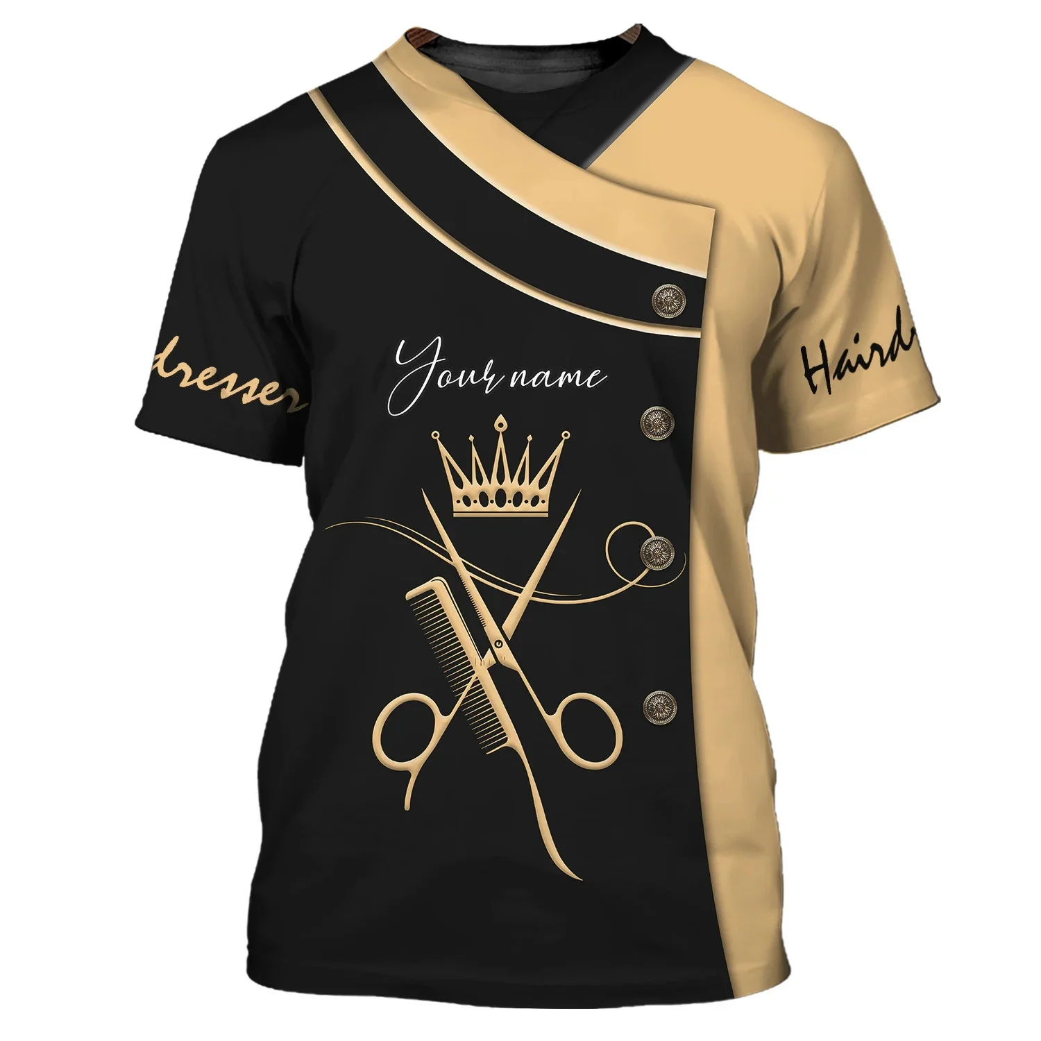 Sommer Herren T-Shirt Friseur personalisierte 3D gedruckt Unisex T-Shirt Friseur Werkzeuge individuelles T-Shirt (nicht Arbeitskleidung) DW181