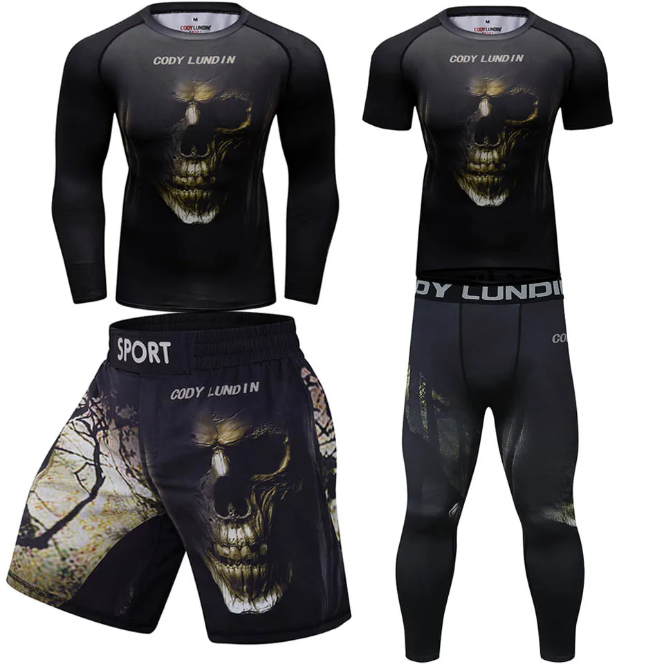 Men MMA T shirt+Pants Set Boxing Muay Thai MMA Shorts Rashguard kickboxing Jerseys Boxeo Sport suits Jiu Jitsu Bjj Gi T-shirt sports apparel,mens t shirt