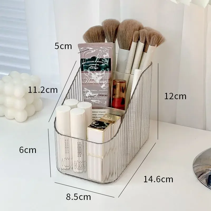 Desktop Makeup Organizer Lipstick Nail Polish Jewerly Organizer Makeup Brush Holder Bathroom Skincare Cosmetic Storage Box 4