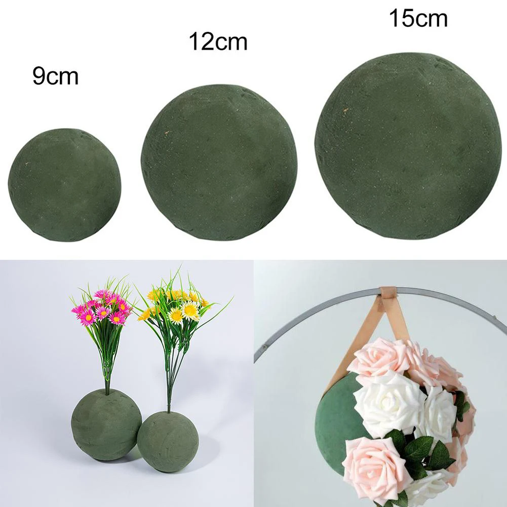 8 Pcs Half Ball Floral Dry Foam Green Floral Foam round Foam Block Dry