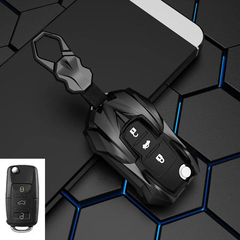 Zinco Car Key Case Car Key Full Cover Protection Bag Per Vw Volkswagen Polo Tiguan Passat Golf Jetta Lavida Skoda Octavia