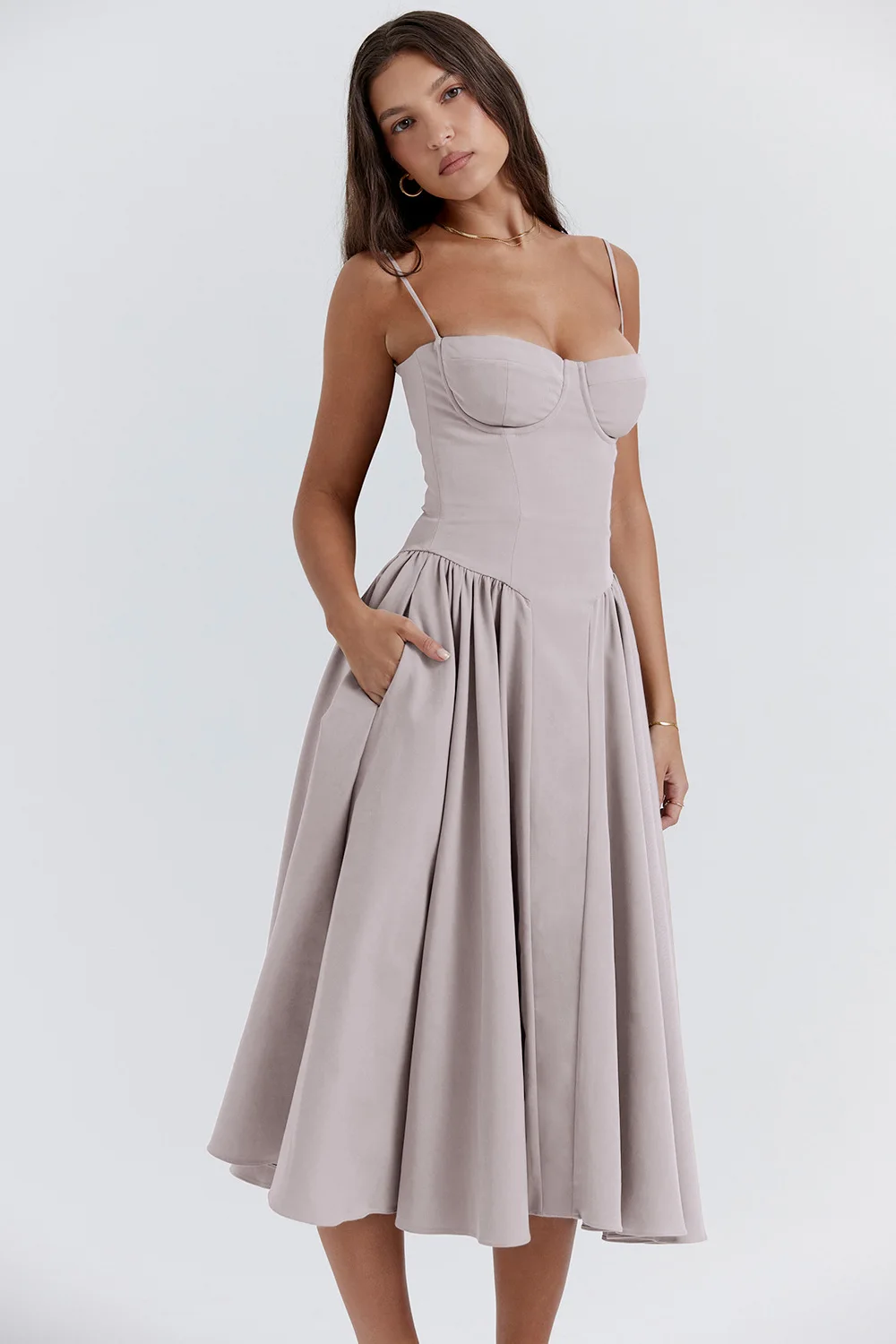 Elegant Solid Color Cocktail Dresses Charming Sleeveless Women Prom Gowns Sexy Sweetheart Tea Length Summer Skirts cocktail dress