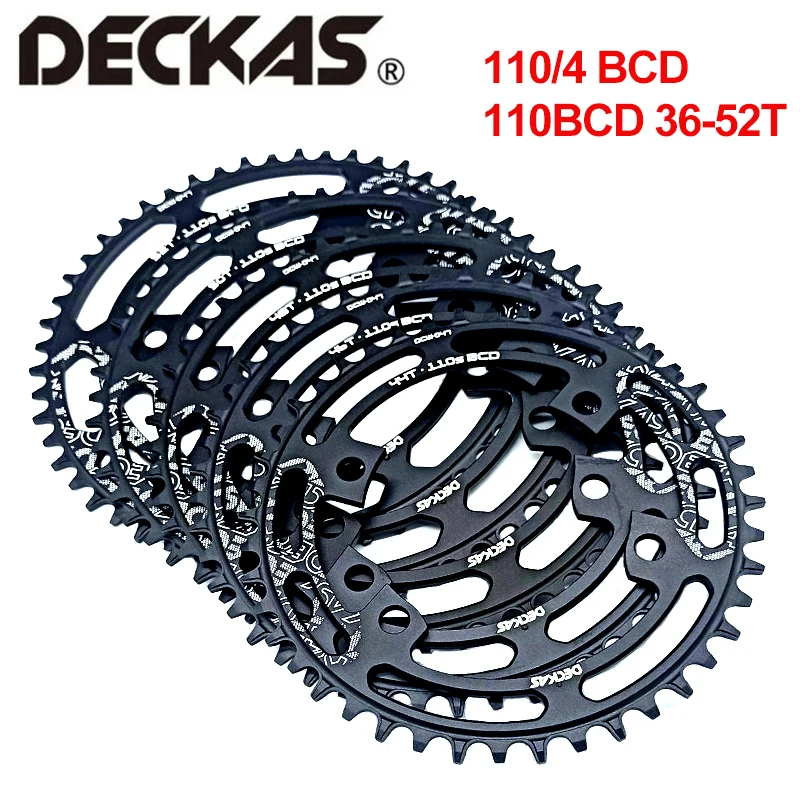 Deckas 110/4 BCD 110BCD Road Bike Narrow Wide Chainring 36T52T For