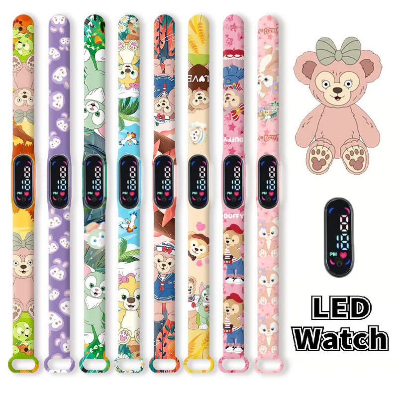 Orologi Per Bambini Personaggi Anime Cute Duffy Little Bear Led Touch Waterproof Electronic Kids Watch Toys Regalo Di Compleanno