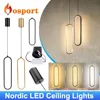 Nordic Chandelier Lights LED Ceiling Lights Warm White Hanging Lamp for Bedroom Bedside Dining Room Pendant Lamp Decoration 1