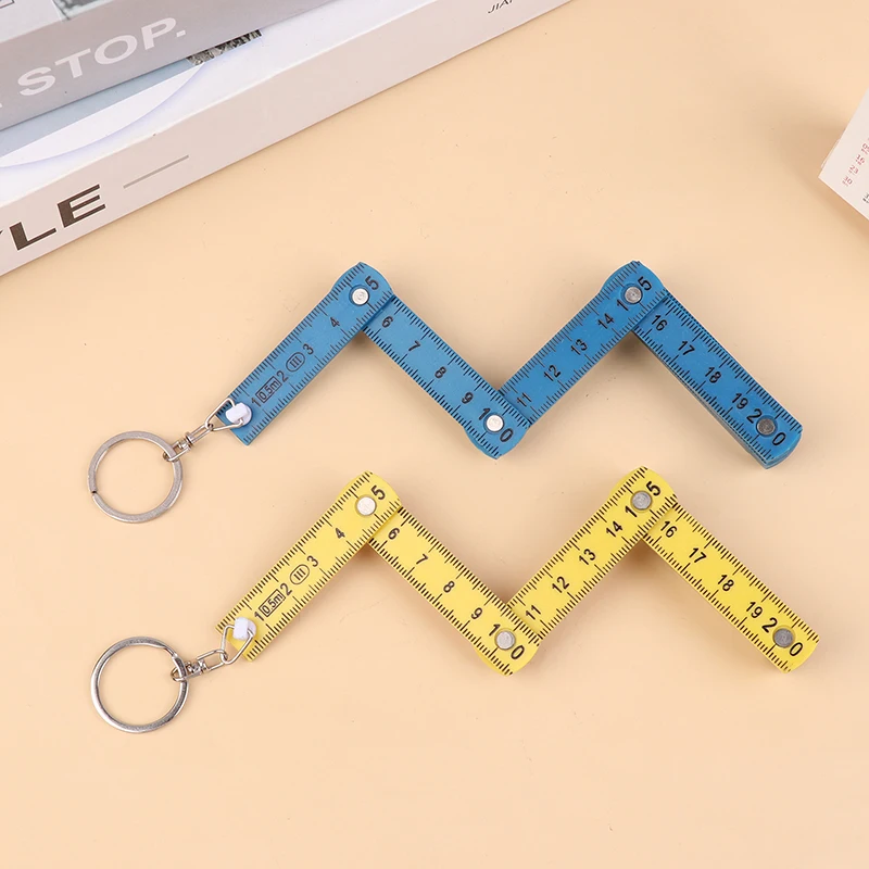 50cm Plastic Fold Ruler Tape Measure Carpenter Measuring Tool Creative Design Key Chain Key Ring tape measure measuring tape measuring ruler