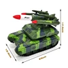 Rc Tank Smoking Shoot Bullet Electronic Remote Control Car Move By Apron Wheel Rocket Sled Toy With LED Flame Sound Kids Gift 5