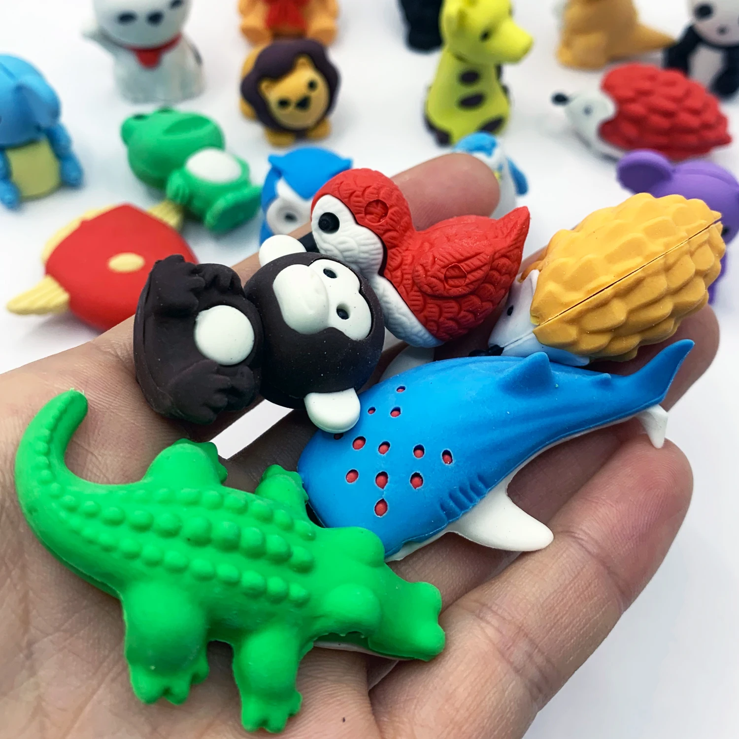Animal Erasers Pencil Erasers Puzzle Erasers Desk Pets Mini Take Apart Erasers Toys for Party Favors,Classroom Students Prizes, 5
