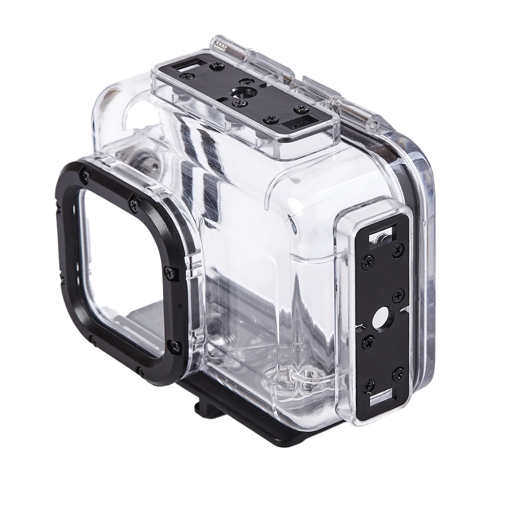 Étui étanche 60m pour GoPro Hero 12, montrant le système de verrouillage latéral