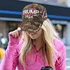 Trump 2024 Cap Camouflage USA Flag Baseball Caps Keep America Great Again President Hat 3D Embroidery Wholesale 5